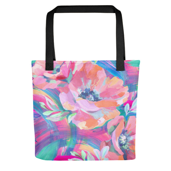 Watercolor Blooms Tote Bag