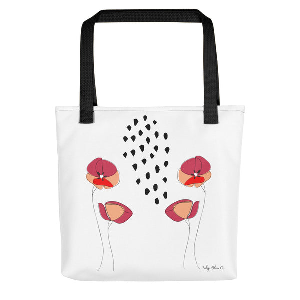 Poppies In The Rain Tote Bag