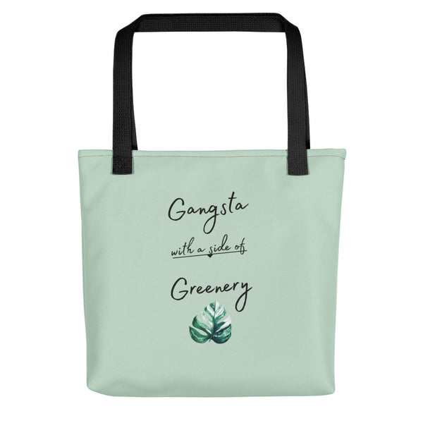 Gangsta With A Side' Tote Bag (Mint)