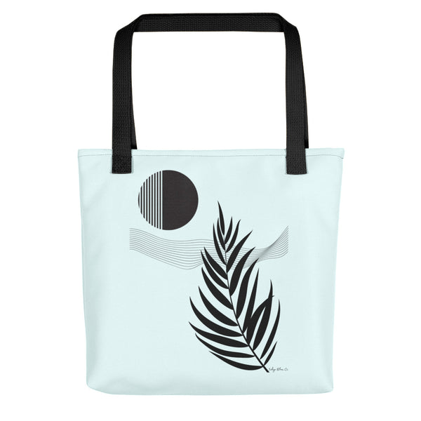 Solar Palm Tote Bag (Blue Mint)