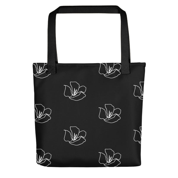 Magnolia Tote Bag (Black)