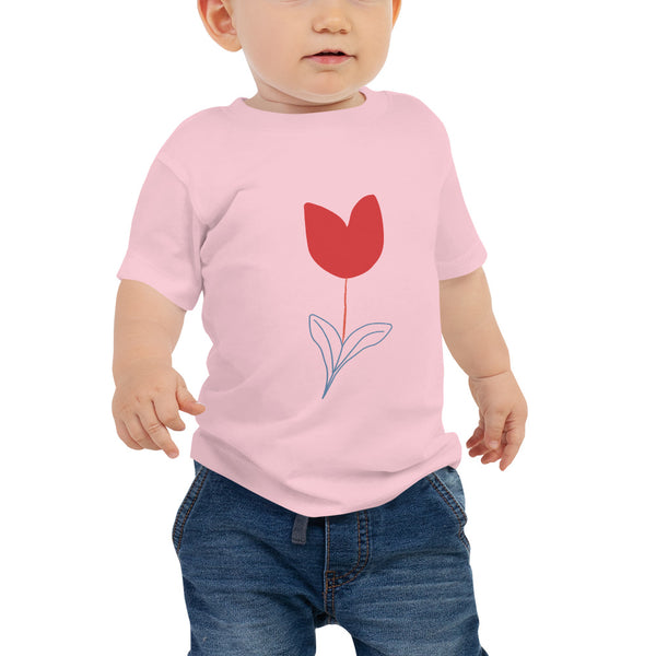 Red Tulip Baby Tee