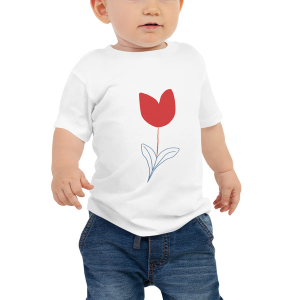 Red Tulip Baby Tee