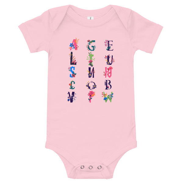 Floral Alphabet Onesie