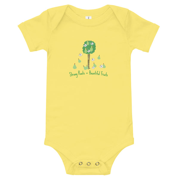 Strong Roots Bountiful Fruits Onesie