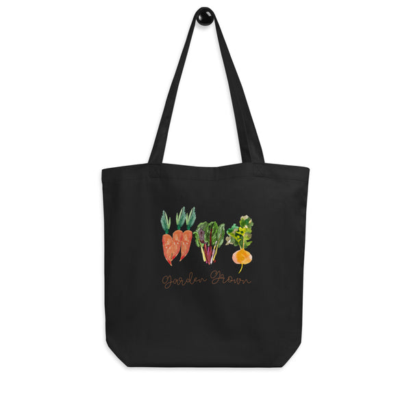 Garden Grown Organic Tote Bag (Black)