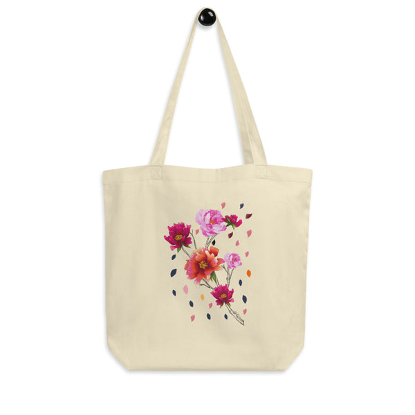 Falling Flowers Organic Tote Bag