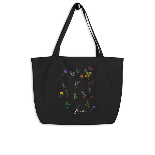 Wildflower Large Organic Tote Bag