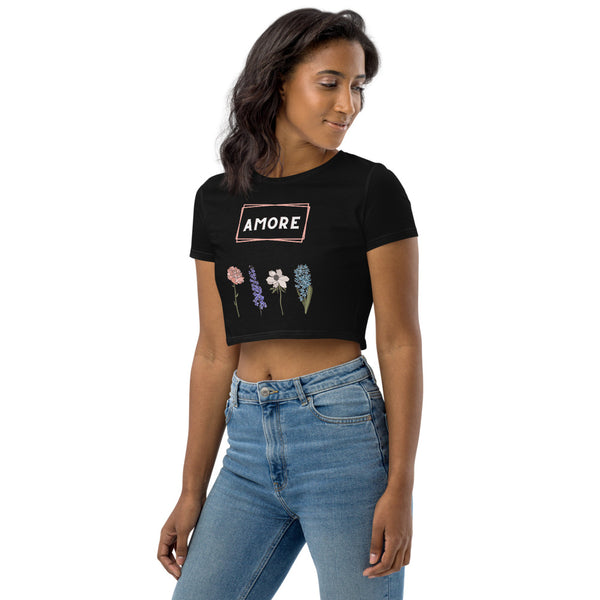 Amore Organic Crop Top (Black)