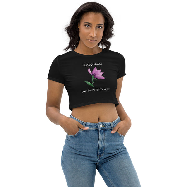 Phototropism Organic Crop Top (Black)