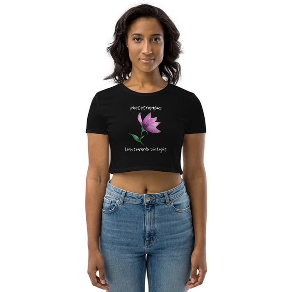 Phototropism Organic Crop Top (Black)