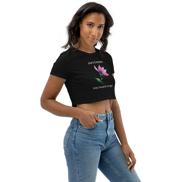 Phototropism Organic Crop Top (Black)