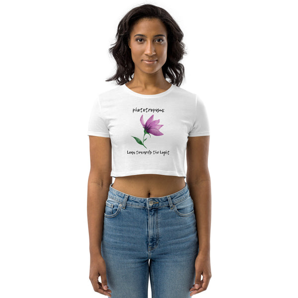 Phototropism Organic Crop Top (White)