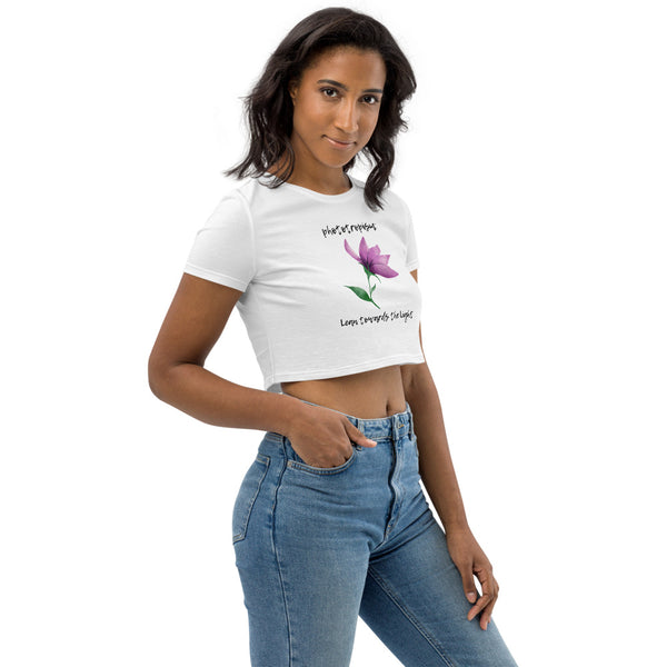 Phototropism Organic Crop Top (White)