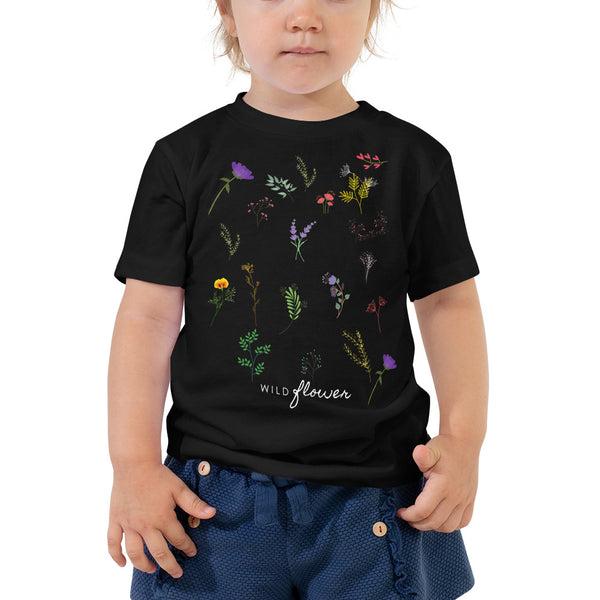 Wildflower Toddler Tee (Black)