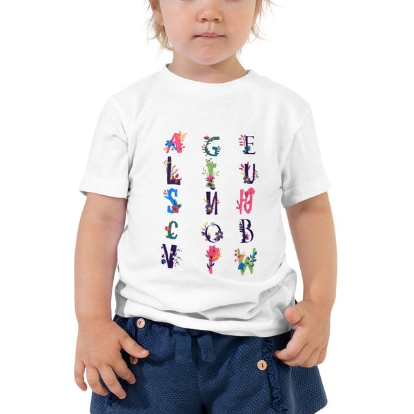 Floral Alphabet Toddler Tee