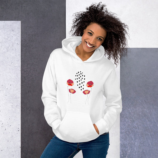 Poppies In The Rain Women's Hoodie