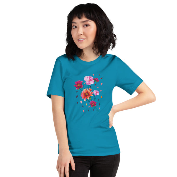 Falling Flowers Woman's T-Shirt