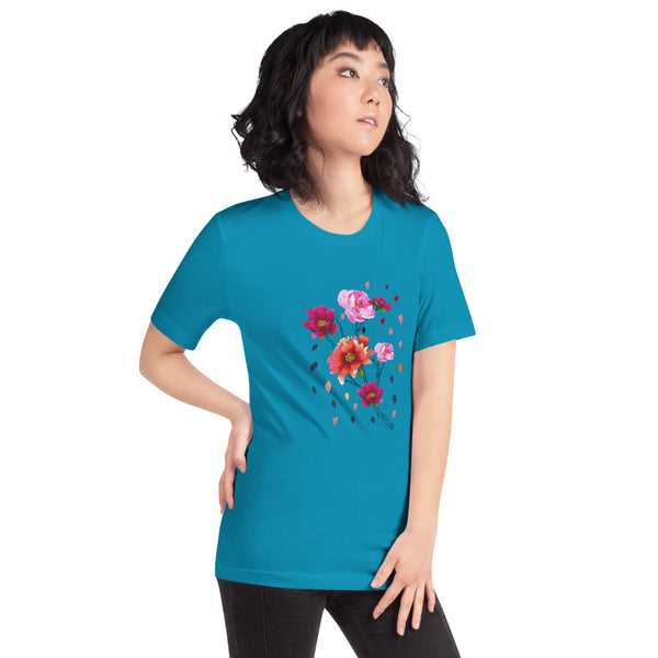 Falling Flowers Woman's T-Shirt