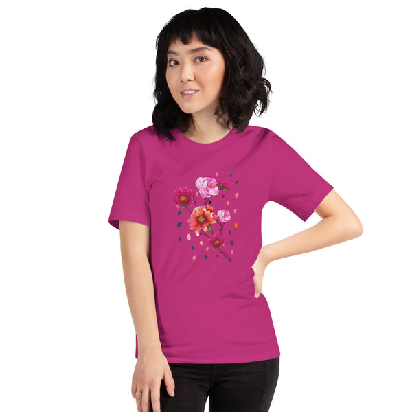 Falling Flowers Woman's T-Shirt