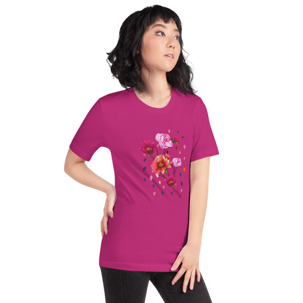 Falling Flowers Woman's T-Shirt