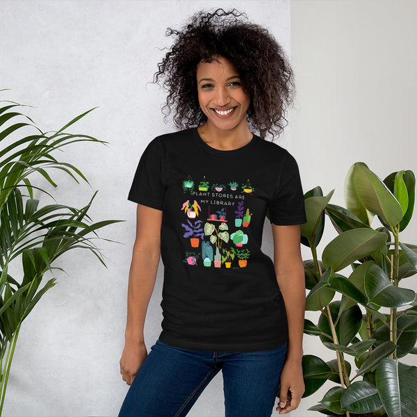 Plant Library Unisex T-Shirt (Black)