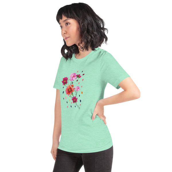 Falling Flowers Woman's T-Shirt