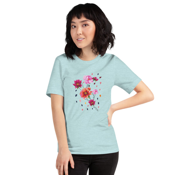 Falling Flowers Woman's T-Shirt