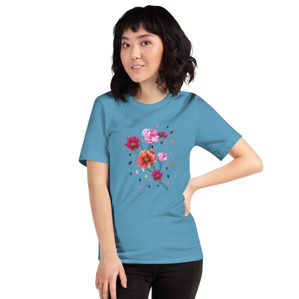 Falling Flowers Woman's T-Shirt