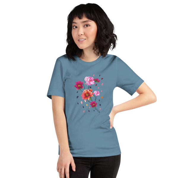 Falling Flowers Woman's T-Shirt