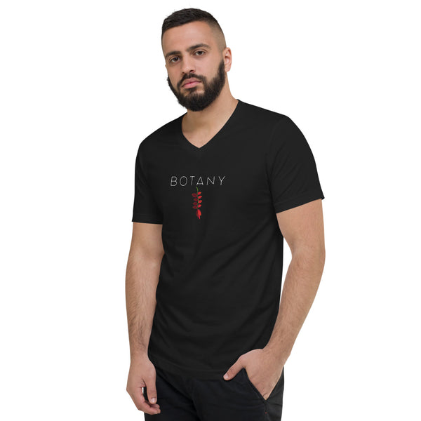 BOTANY Men's V-Neck T-Shirt (Black)