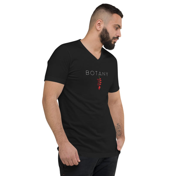 BOTANY Men's V-Neck T-Shirt (Black)