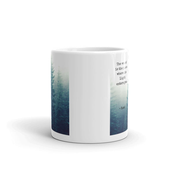 'Where The Light Enters' Rumi Mug