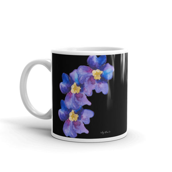 African Violet Mug (Black)