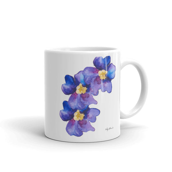 African Violet Mug (White)