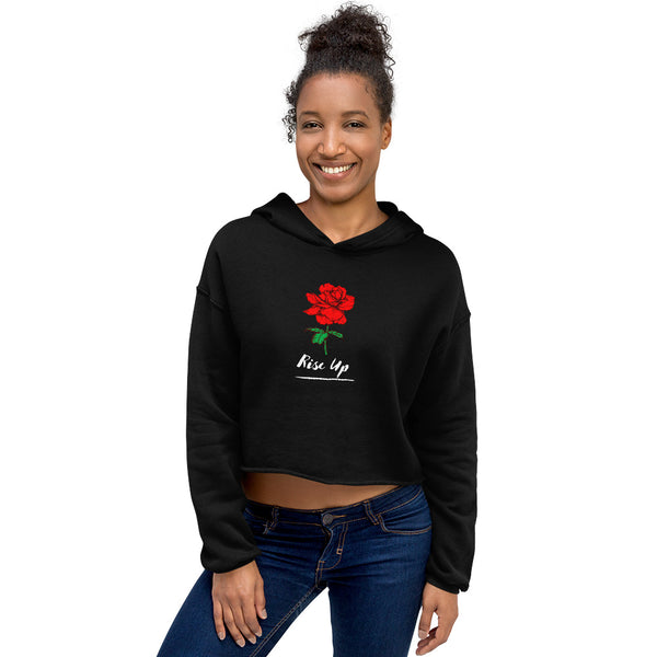 Rise Up Crop Hoodie