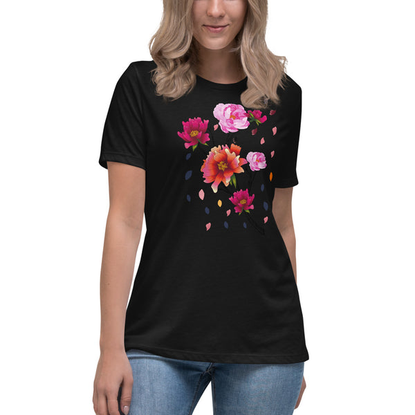 Falling Flowers Women's Relaxed T-Shirt