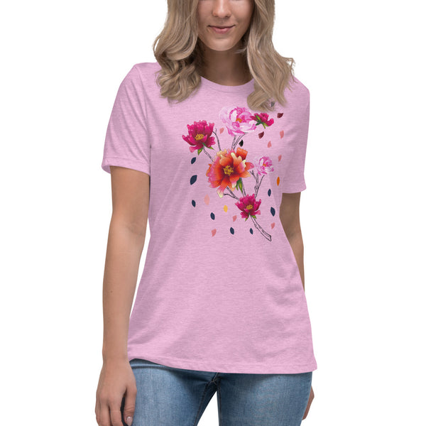 Falling Flowers Women's Relaxed T-Shirt