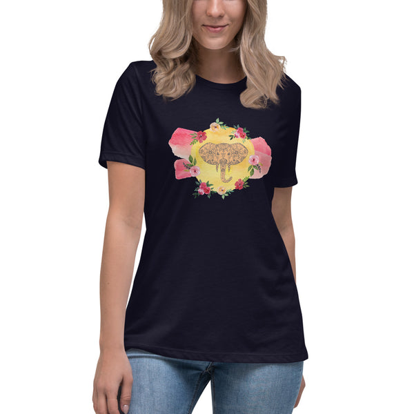 Watercolor Elephant Women's Relaxed T-Shirt