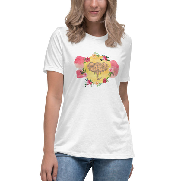 Watercolor Elephant Women's Relaxed T-Shirt