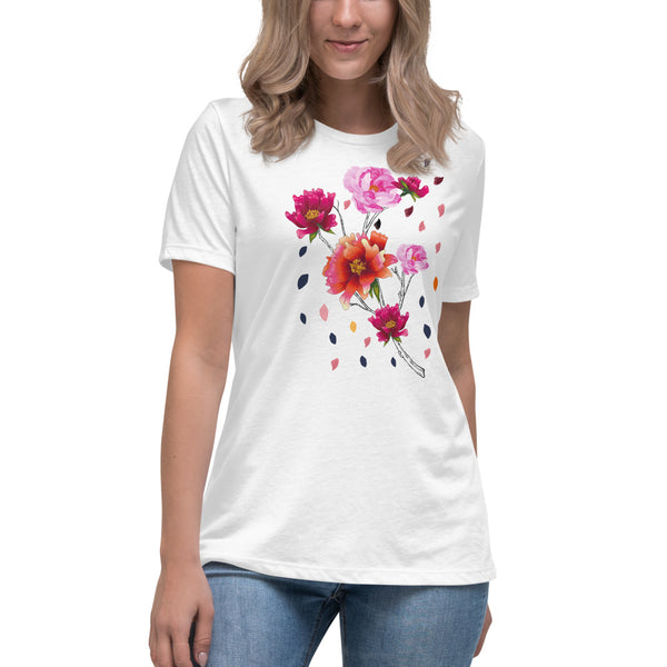 Falling Flowers Women's Relaxed T-Shirt